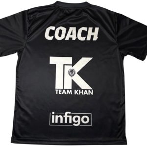 Red bandana leather boxing gloves with name on strap